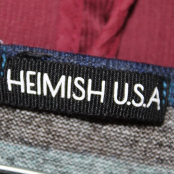 Heimish USA Blouse Mulitcolor Stripe Sz M - Picture 3 of 4